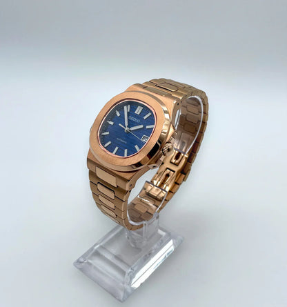 NAUTILUS MOD ROSE GOLD ( BLUE DIAL )